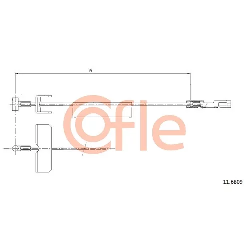 Ťažné lanko parkovacej brzdy COFLE 11.6809
