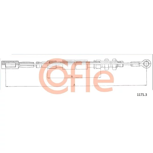 Ťažné lanko parkovacej brzdy COFLE 1171.3
