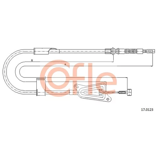 Ťažné lanko parkovacej brzdy COFLE 17.0123
