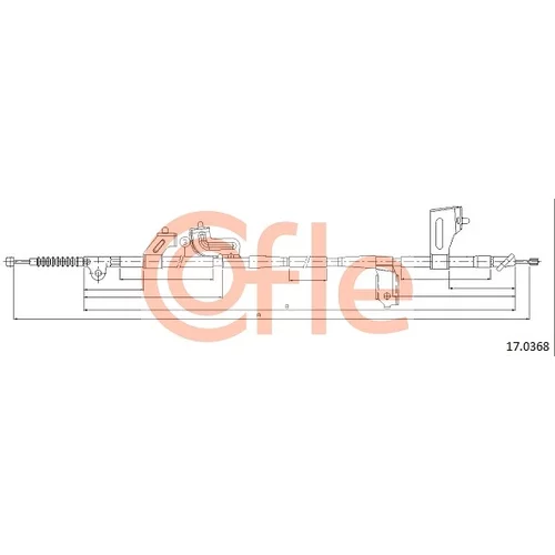 Ťažné lanko parkovacej brzdy COFLE 17.0368