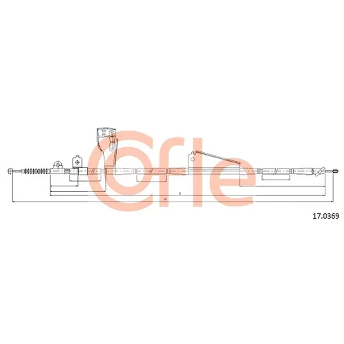 Ťažné lanko parkovacej brzdy COFLE 17.0369