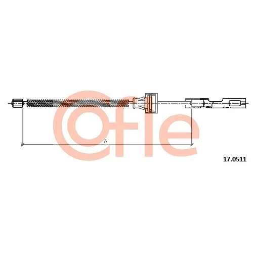 Ťažné lanko parkovacej brzdy COFLE 17.0511