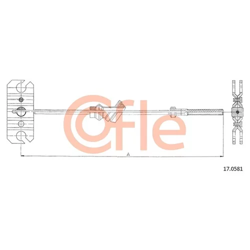 Ťažné lanko parkovacej brzdy 17.0581 /COFLE/