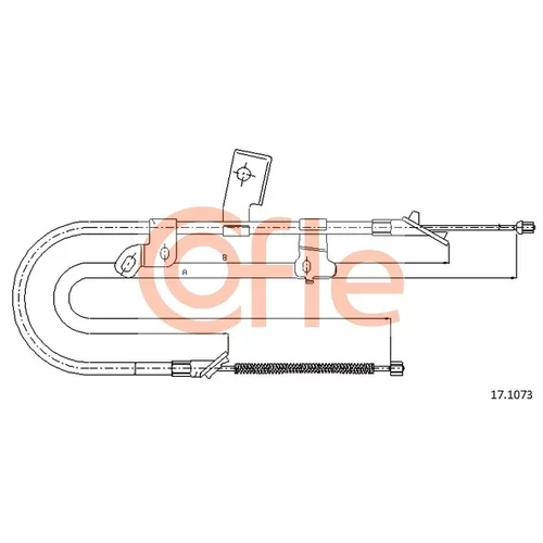 Ťažné lanko parkovacej brzdy COFLE 17.1073