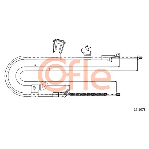 Ťažné lanko parkovacej brzdy COFLE 17.1078