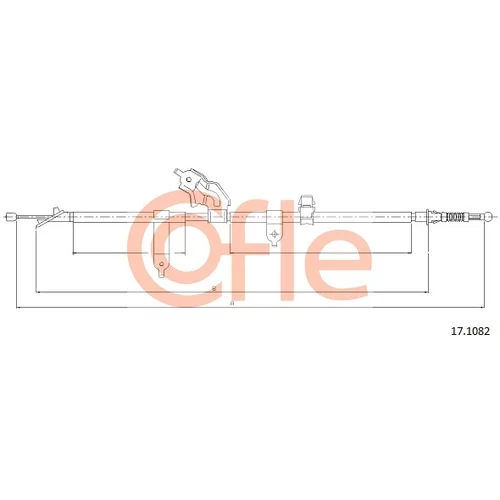 Ťažné lanko parkovacej brzdy COFLE 17.1082