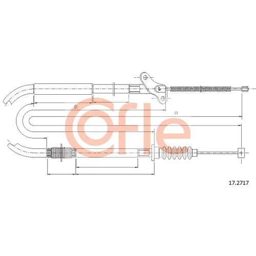 Ťažné lanko parkovacej brzdy COFLE 17.2717