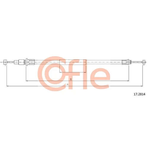 Ťažné lanko parkovacej brzdy COFLE 17.2814