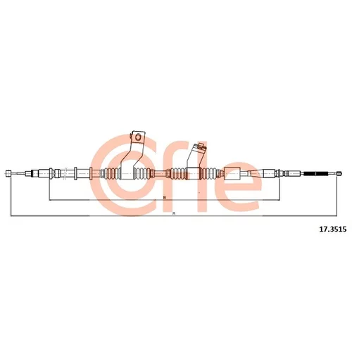 Ťažné lanko parkovacej brzdy COFLE 17.3515