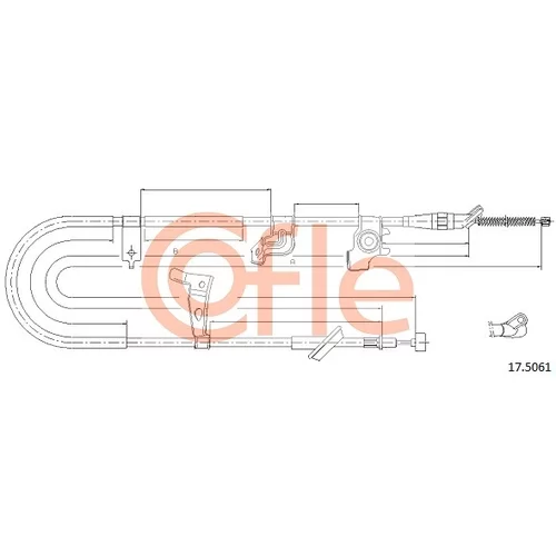 Ťažné lanko parkovacej brzdy COFLE 17.5061