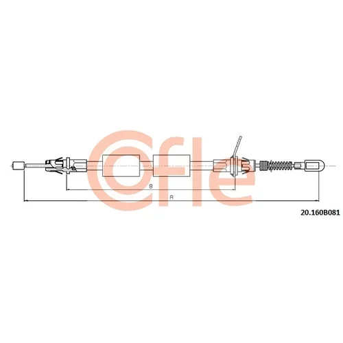 Ťažné lanko parkovacej brzdy COFLE 20.160B081
