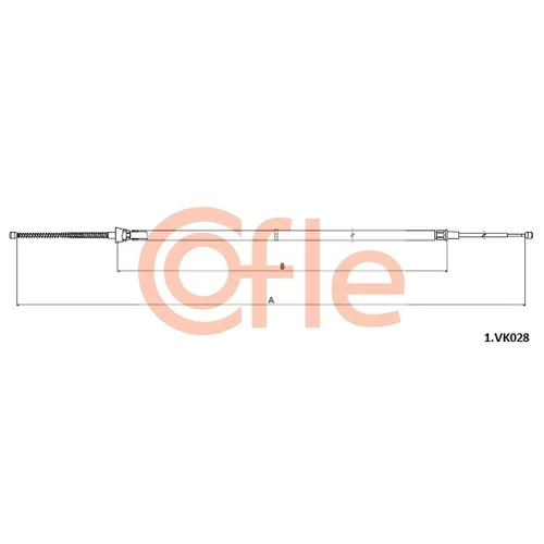 Ťažné lanko parkovacej brzdy COFLE 92.1.VK028