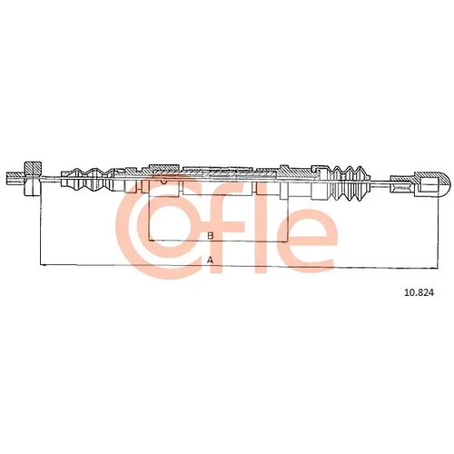 Ťažné lanko parkovacej brzdy COFLE 92.10.824
