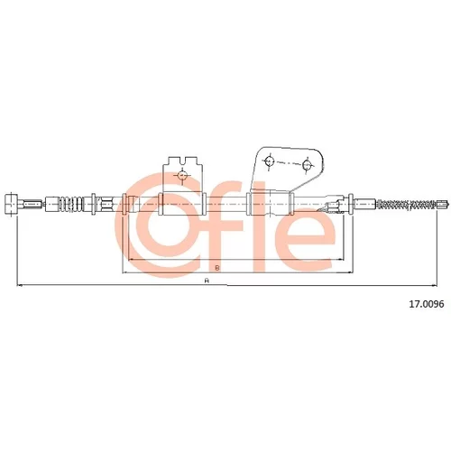 Ťažné lanko parkovacej brzdy COFLE 92.17.0096