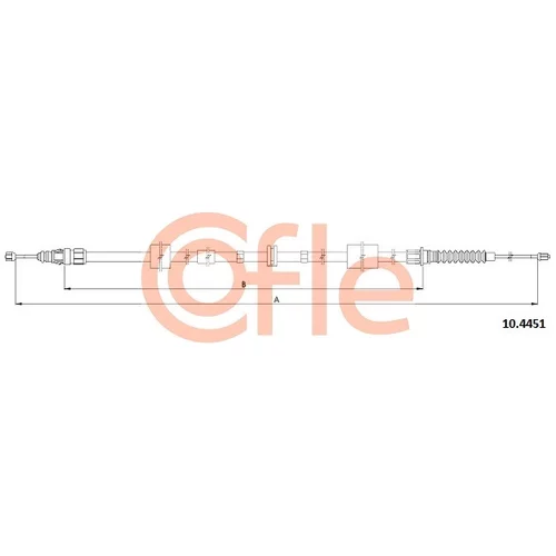 Ťažné lanko parkovacej brzdy COFLE 10.4451