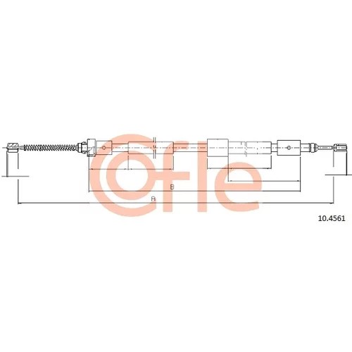 Ťažné lanko parkovacej brzdy COFLE 10.4561