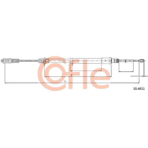 Ťažné lanko parkovacej brzdy COFLE 10.4611