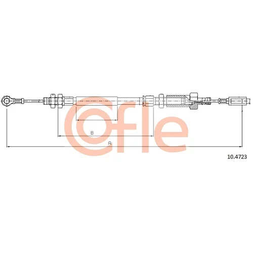 Ťažné lanko parkovacej brzdy COFLE 10.4723