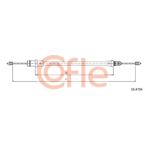 Ťažné lanko parkovacej brzdy COFLE 10.4736