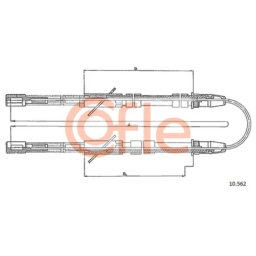 Ťažné lanko parkovacej brzdy COFLE 10.562