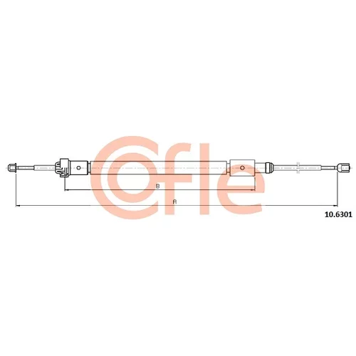 Ťažné lanko parkovacej brzdy COFLE 10.6301