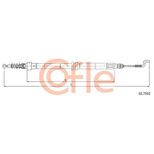 Ťažné lanko parkovacej brzdy COFLE 10.7392