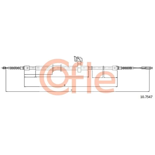Ťažné lanko parkovacej brzdy 10.7547 /COFLE/