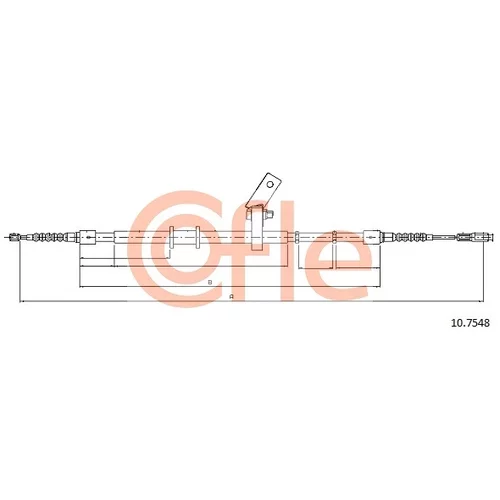Ťažné lanko parkovacej brzdy 10.7548 /COFLE/