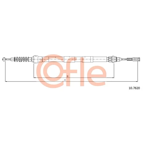 Ťažné lanko parkovacej brzdy COFLE 10.7620