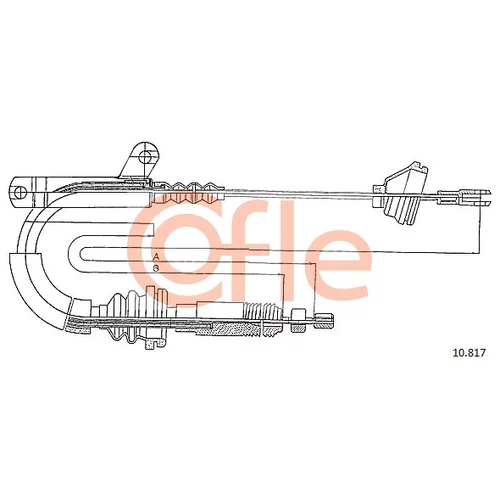 Ťažné lanko parkovacej brzdy COFLE 10.817