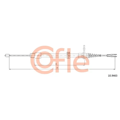 Ťažné lanko parkovacej brzdy COFLE 10.9463