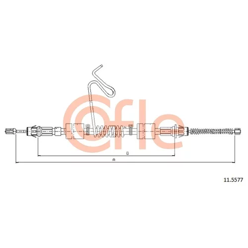 Ťažné lanko parkovacej brzdy COFLE 11.5577