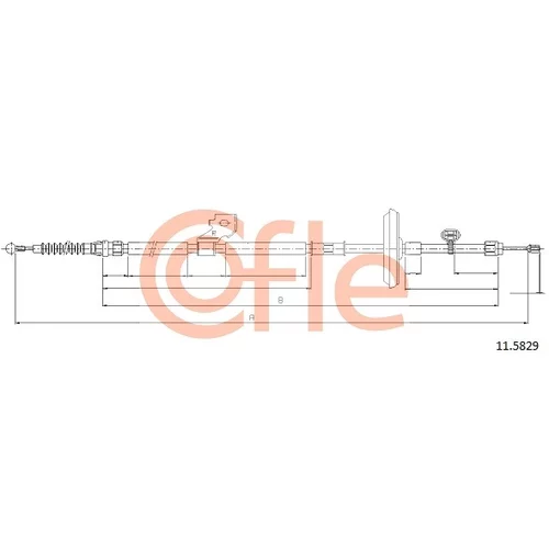 Ťažné lanko parkovacej brzdy COFLE 11.5829