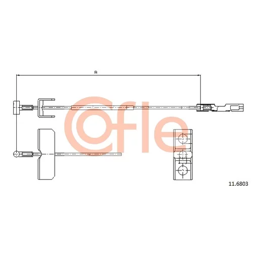 Ťažné lanko parkovacej brzdy COFLE 11.6803
