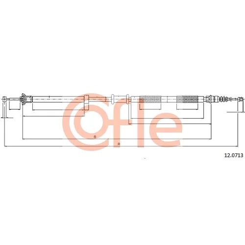 Ťažné lanko parkovacej brzdy COFLE 12.0713