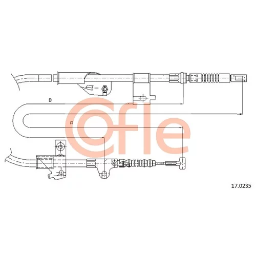 Ťažné lanko parkovacej brzdy COFLE 17.0235