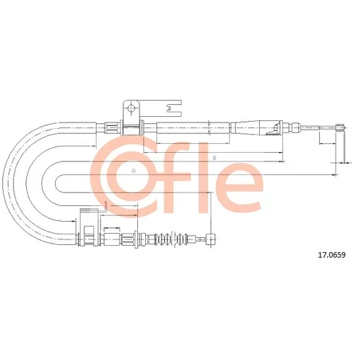 Ťažné lanko parkovacej brzdy 17.0659 /COFLE/