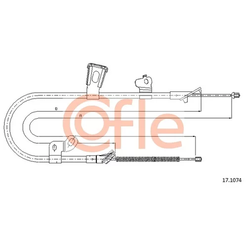 Ťažné lanko parkovacej brzdy COFLE 17.1074
