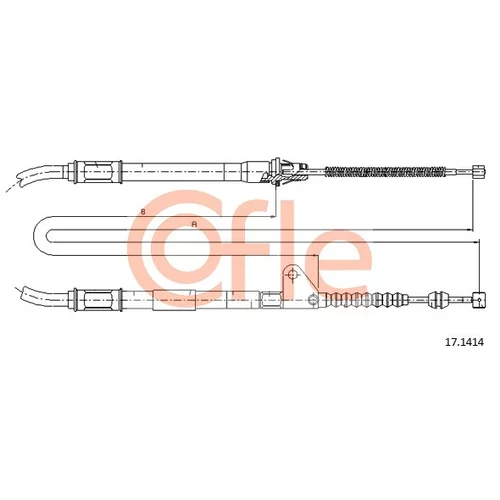 Ťažné lanko parkovacej brzdy 17.1414 /COFLE/