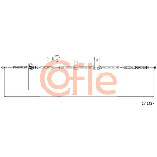Ťažné lanko parkovacej brzdy COFLE 17.1427