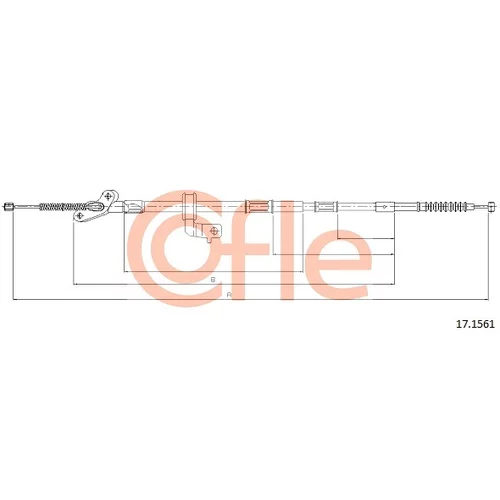 Ťažné lanko parkovacej brzdy COFLE 17.1561