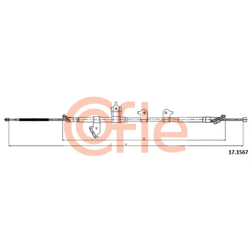 Ťažné lanko parkovacej brzdy COFLE 17.1567
