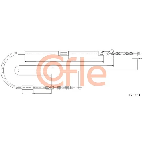 Ťažné lanko parkovacej brzdy COFLE 17.1653