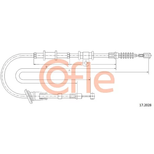 Ťažné lanko parkovacej brzdy COFLE 17.2028