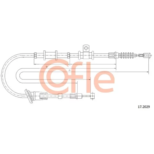 Ťažné lanko parkovacej brzdy COFLE 17.2029