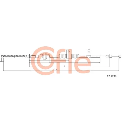Ťažné lanko parkovacej brzdy COFLE 17.2298