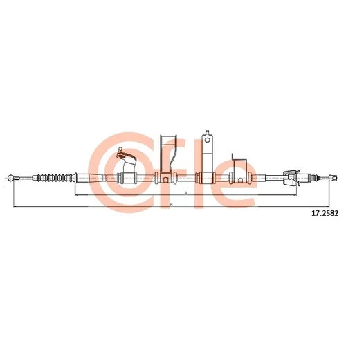 Ťažné lanko parkovacej brzdy COFLE 17.2582