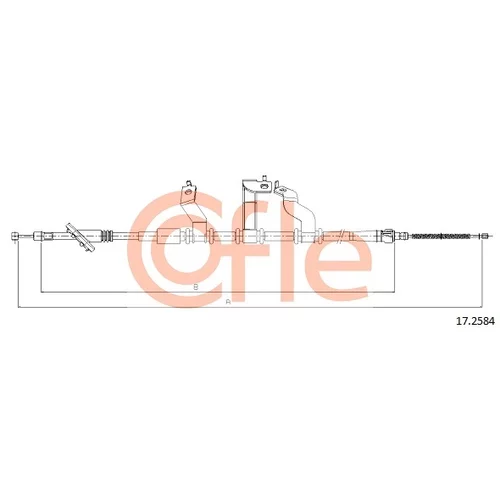 Ťažné lanko parkovacej brzdy COFLE 17.2584