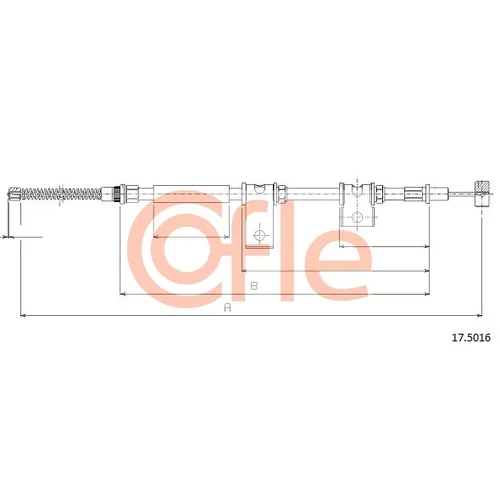 Ťažné lanko parkovacej brzdy COFLE 17.5016