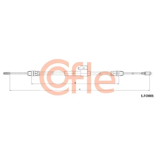 Ťažné lanko parkovacej brzdy COFLE 92.1.FO001